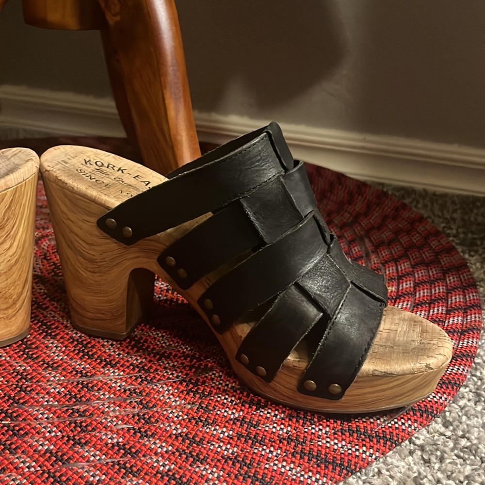 Kork-Ease Open Toe Platform Sandals Size 8 - Picture 6 of 10
